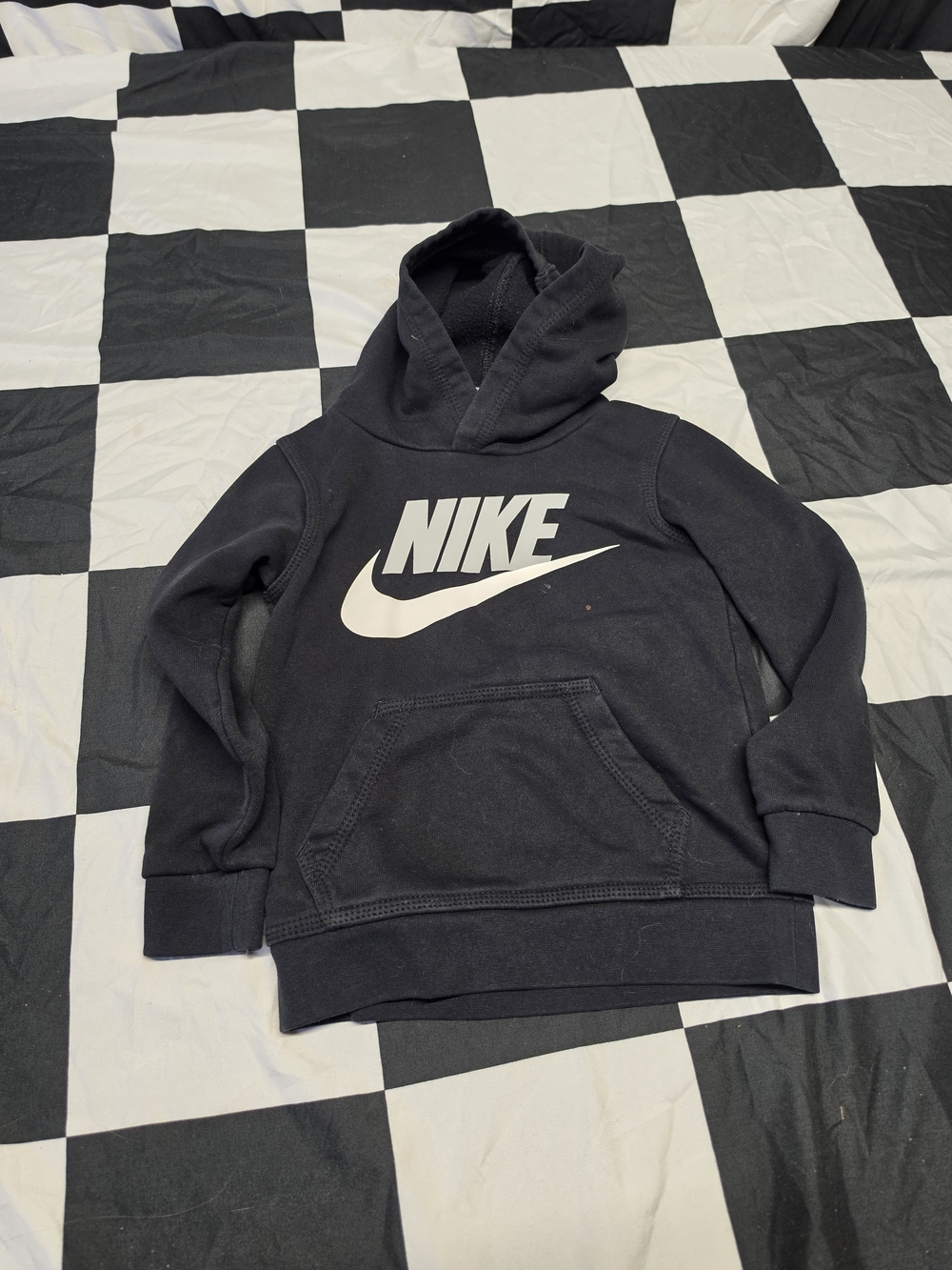 Nike Black Hoodie with White Swoosh Logo